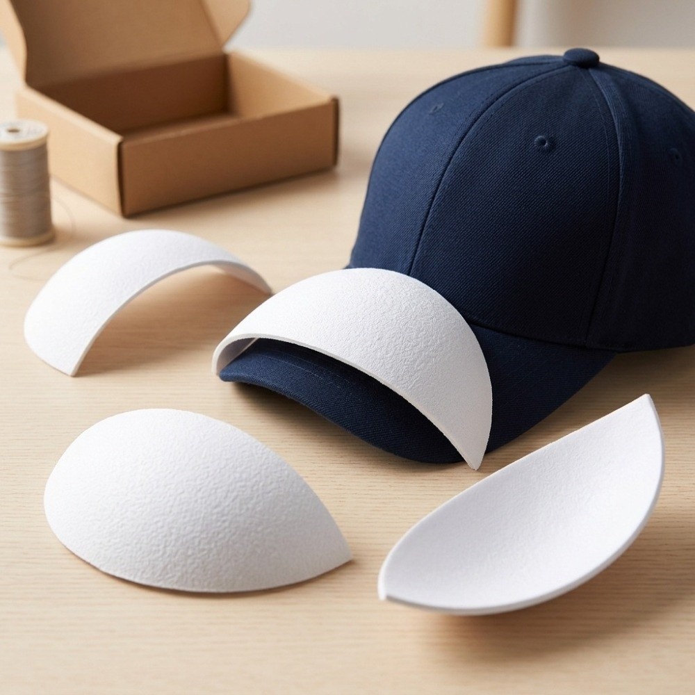 Baseball Cap Structured - แผ่นรองหมวกเบสบอลแบบกระดาษ 5 ชิ้น สีขาว โครงสร้าง 3