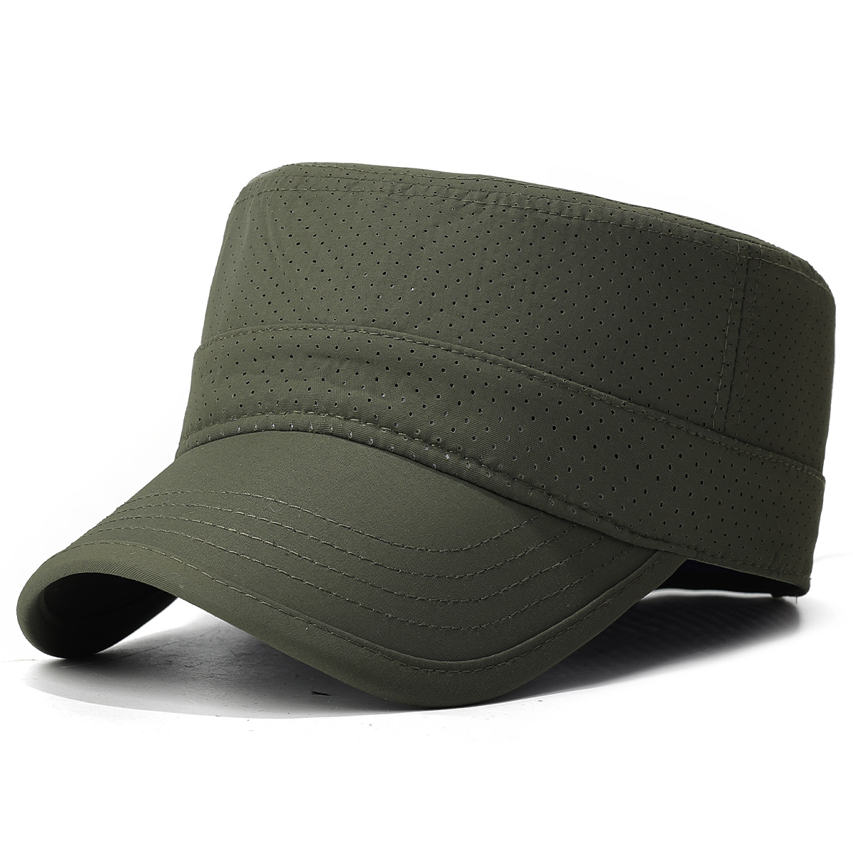 Snapback Hat Flat - หมวกทหารตาข่ายระบายอากาศบางเฉียบรุ่นใหม่สำหรับฤดูร้อนสำหรับผู้ชาย หมวกทรงแบนลำลอง ระบายอากาศ ป้องกันแสงแดด หมวกตกปลา หมวกแบบ