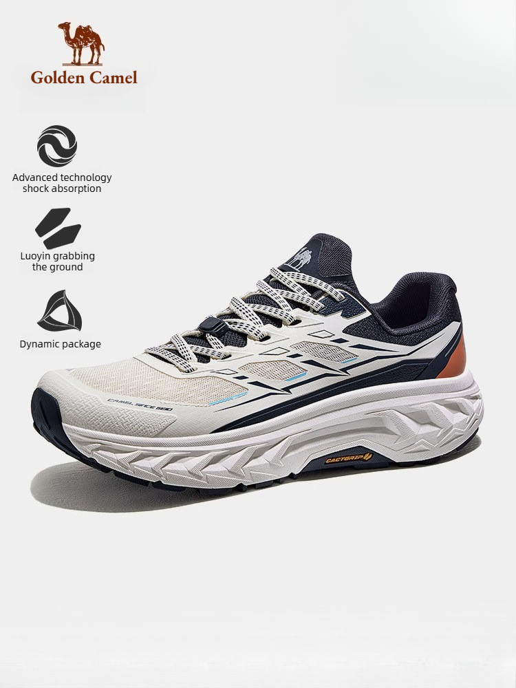 Running Cap Lightweight - รองเท้าวิ่งกลางแจ้งโกลเด้น คาเมลสำหรับผู้ชายผู้หญิง 2026 ฤดูใบไม้ผลิใหม่น้ำหนักเบาป้องกันการลื่นทนต่อการสึกหรอการฝึกอบรมรองเท้าผ้าใบจ๊อกกิ้ง
