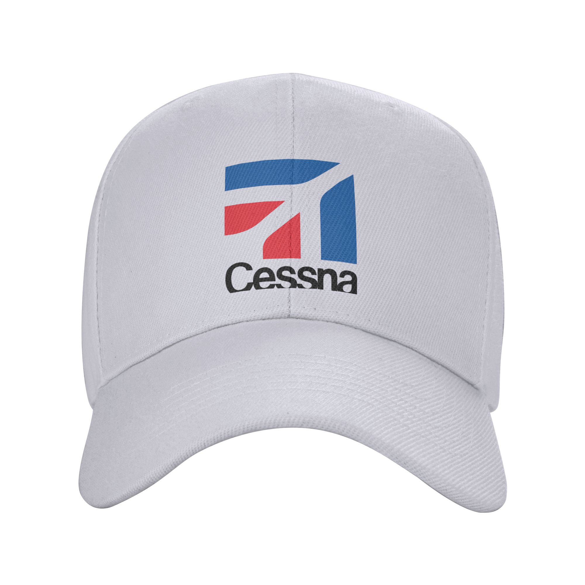 Baseball Cap Structured - หมวกเบสบอลทรงโค้งพิมพ์ลายโลโก้แฟชั่น Cessna สำหรับผู้หญิง
