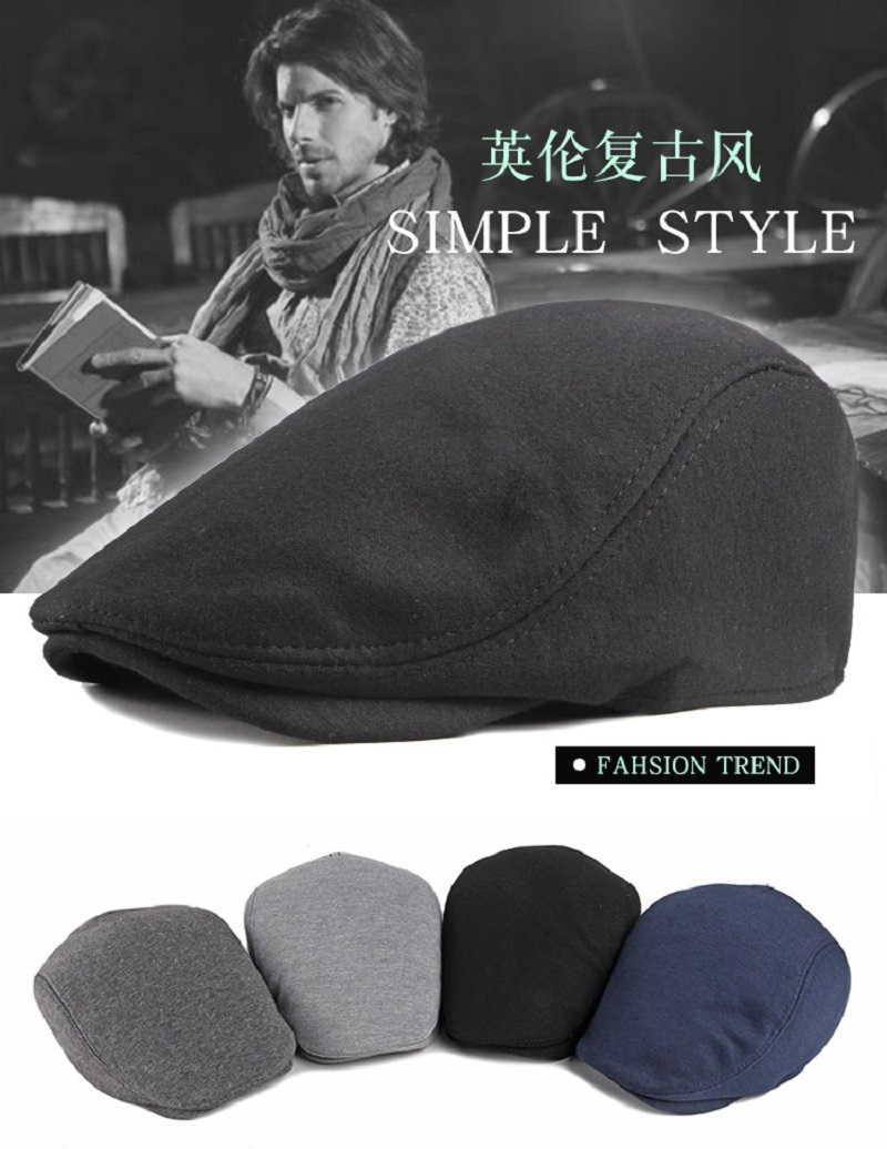Dad Hat Cotton - หมวกขนสัตว์ผสมสำหรับผู้ชายหมวกแก๊ปทรงแบนลายก้างปลาผ้าขนสัตว์หมวกเบเร่ต์ไอริช cabbie Gatsby Tweed Ivy