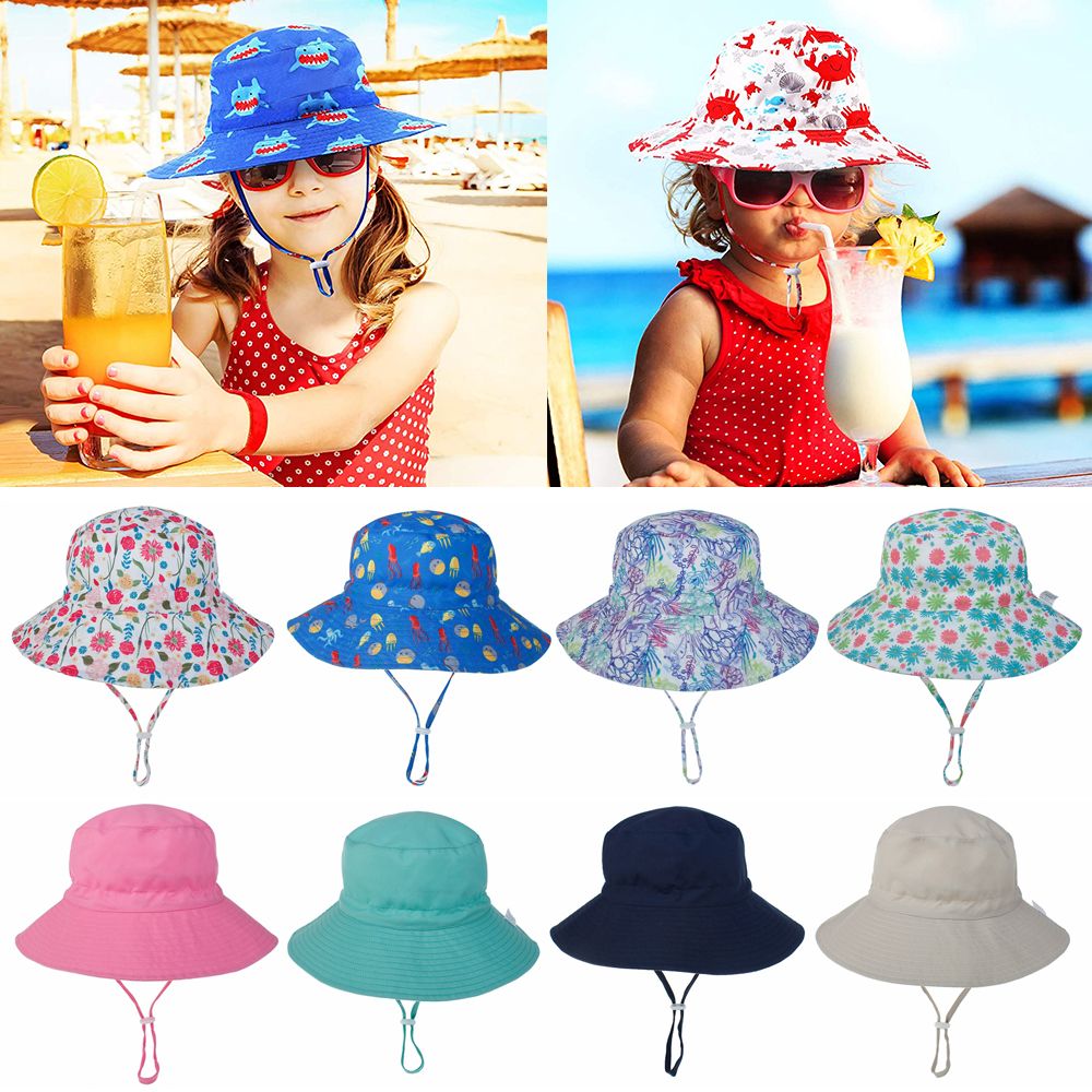 หมวกว่ายน้ำสำหรับเด็กชายและเด็ - Sun Hat Wide Brim บทวิจารณ์และราคา