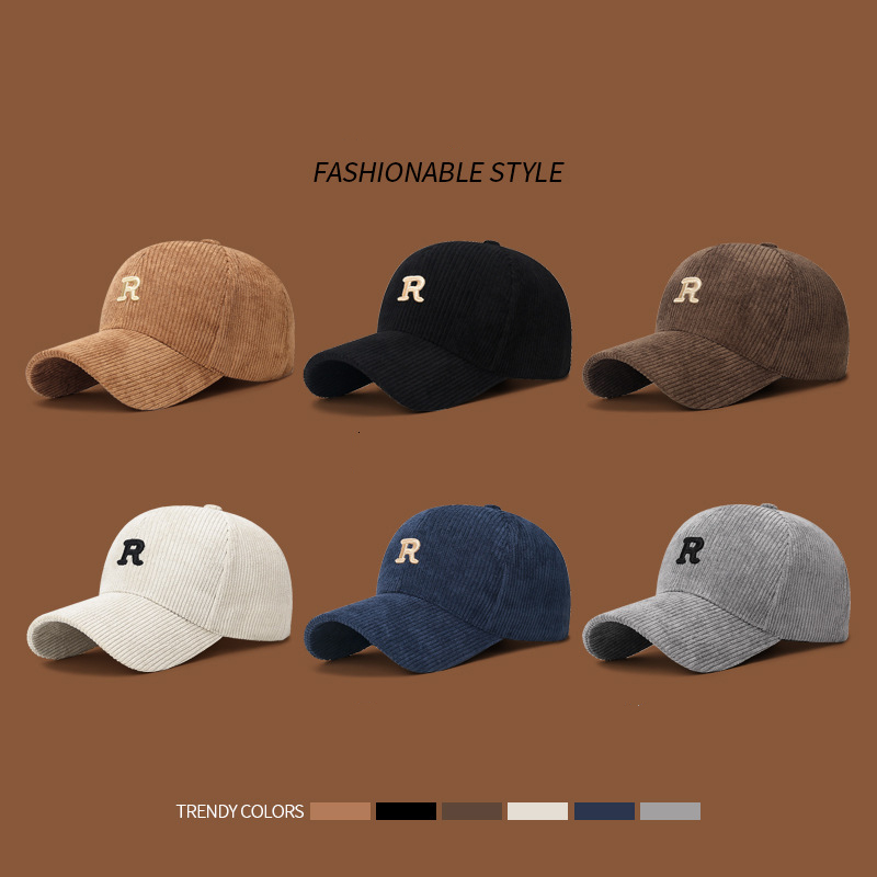หมวกเบสบอลผ้าคอร์ดูรอยปักตัวอั - Baseball Cap Structured บทวิจารณ์และราคา