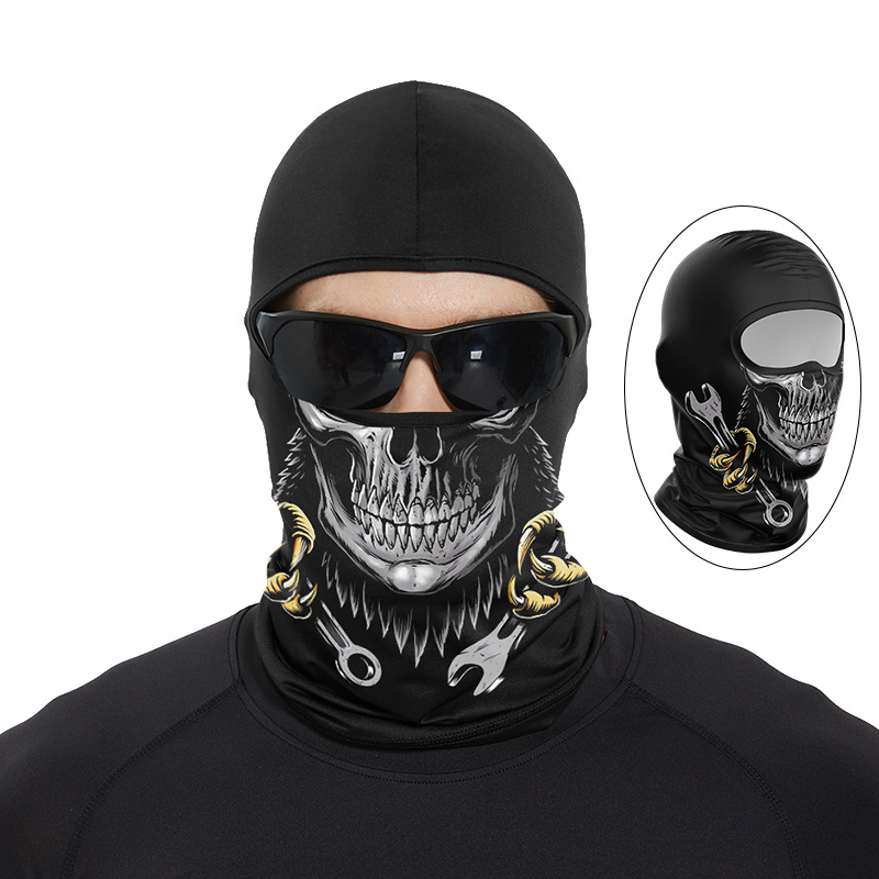 Seluruh wajah ไหมพรมลายหัวกระโ - Skull Cap Helmet Liner บทวิจารณ์และราคา