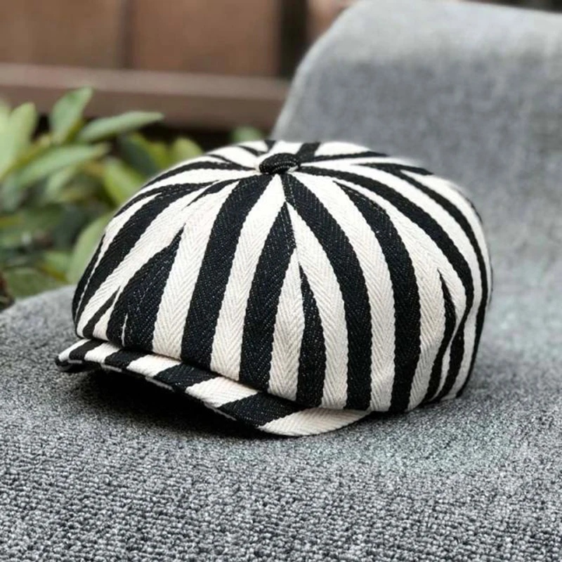 หมวกทรงนิวส์บอย ผ้าฝ้ายลายทาง  - Dad Hat Cotton บทวิจารณ์และราคา