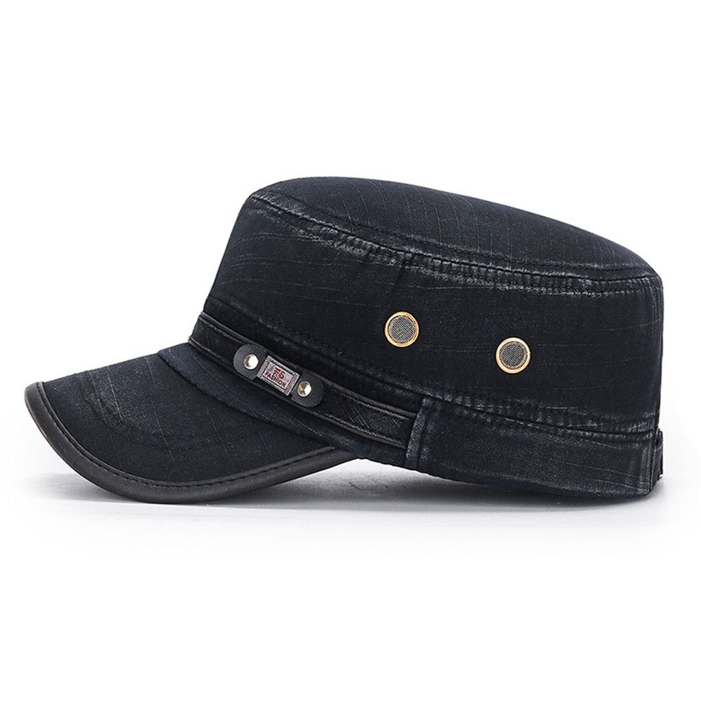 หมวกแก๊ปผ้าเดนิมทรงแบน ระบายอา - Snapback Hat Flat บทวิจารณ์และราคา