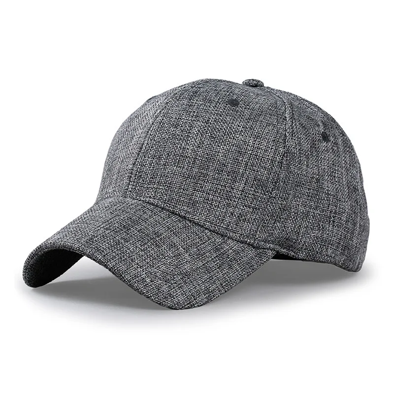 หมวกเบสบอลผ้าลินินเทียมขนาดใหญ - Baseball Cap Structured บทวิจารณ์และราคา